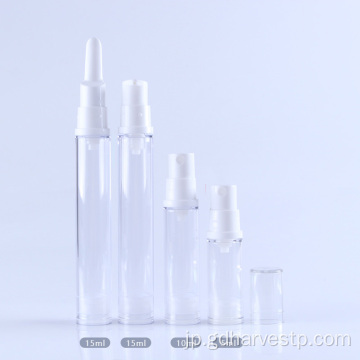 プラスチック素材5ml10ml15mlエアレスポンプボトル